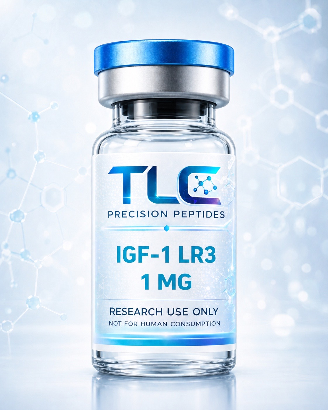 IGF-1 LR3 1mg lyophilized research peptide vial, Trusted Lyophilized Concepts