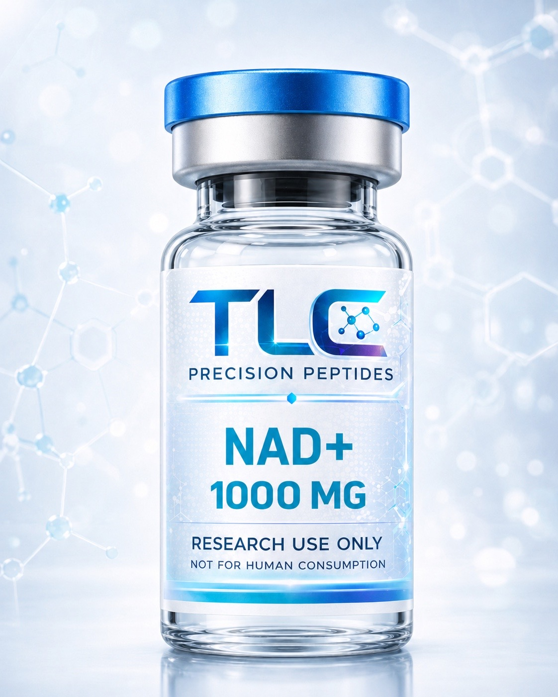 NAD+ 1000mg lyophilized research compound vial, Trusted Lyophilized Concepts