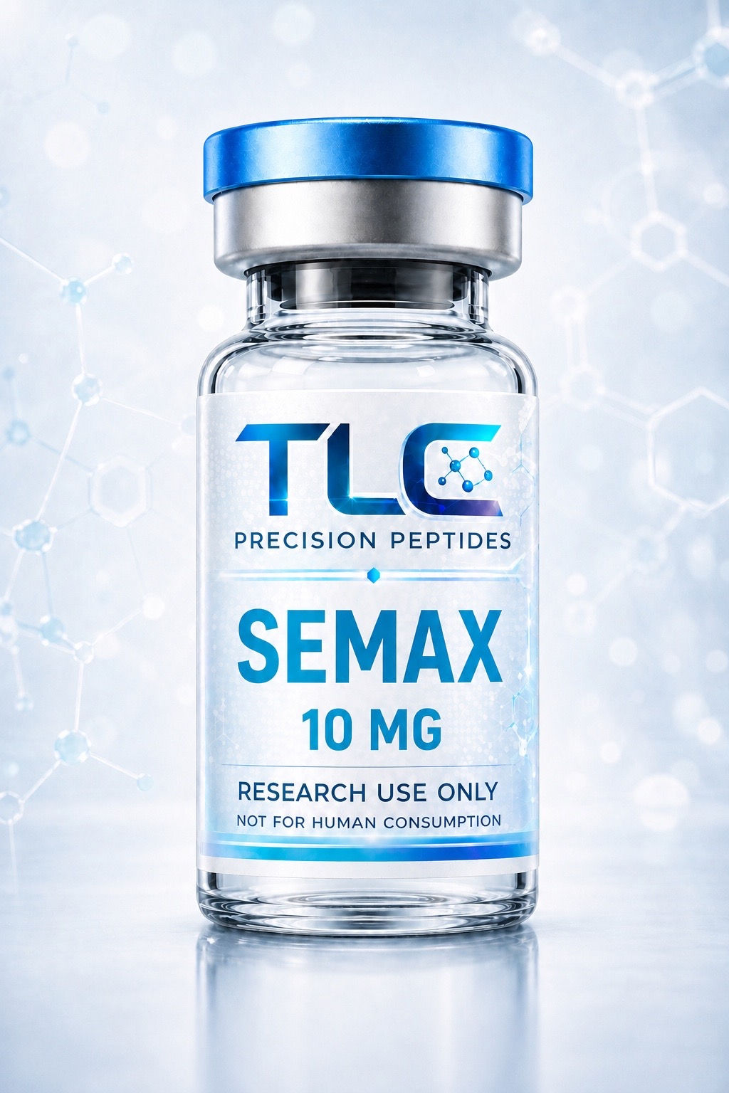Semax 10mg lyophilized research peptide vial, Trusted Lyophilized Concepts